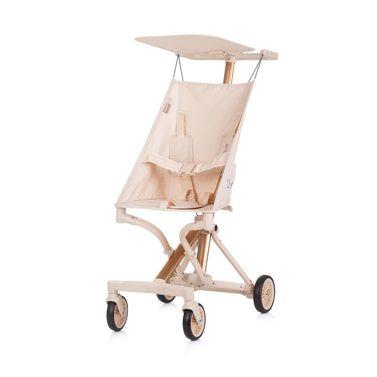 BUGGY Unique beige Aluminiumrahmen faltbar 3-Punkt-Gurt Tasche - Beige, Metall (58/33/92cm) - Chipolino