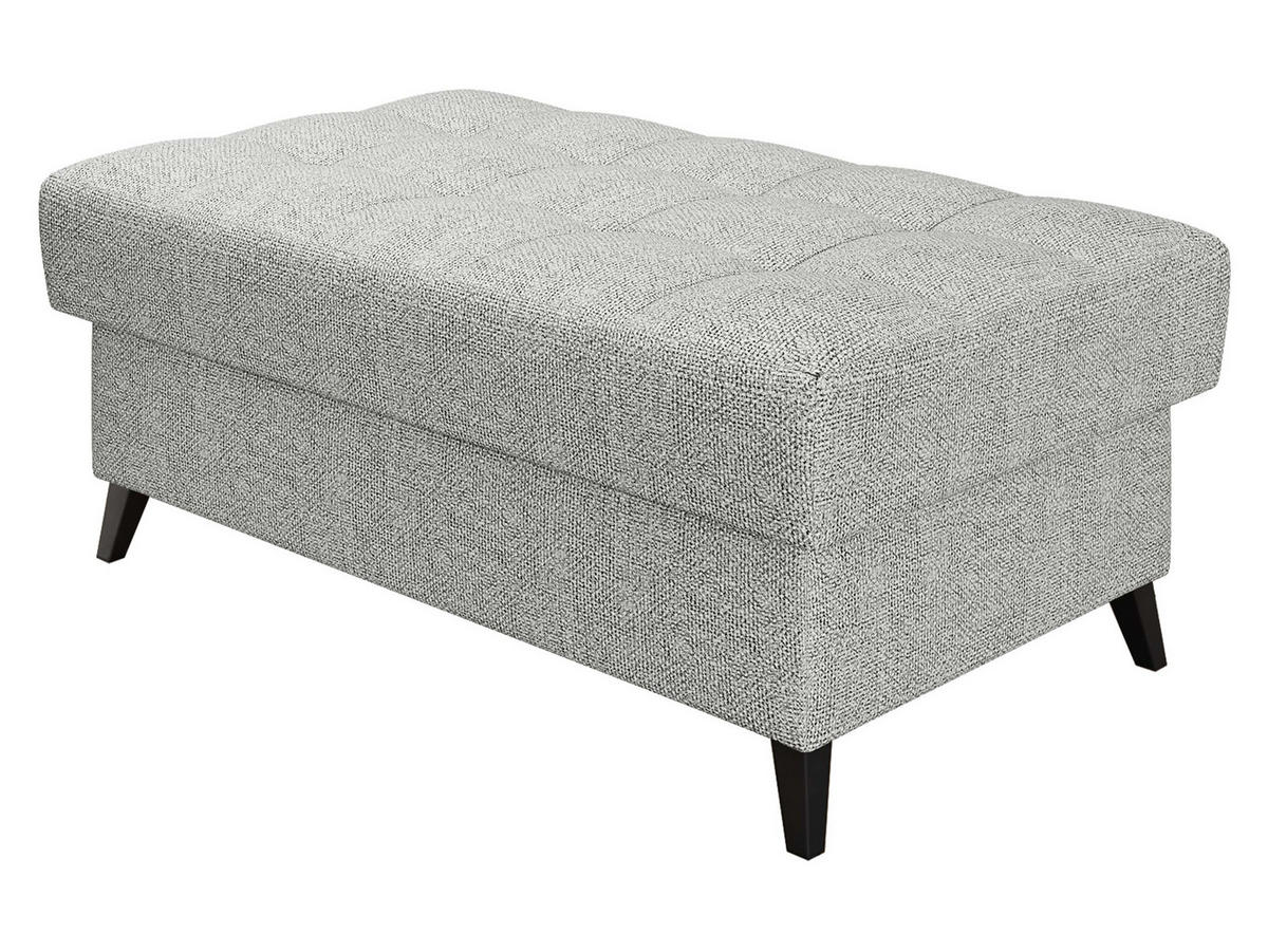 POLSTERHOCKER Nord - Silberfarben/Schwarz, Holz/Textil (106/44/67cm) - MIRJAN24