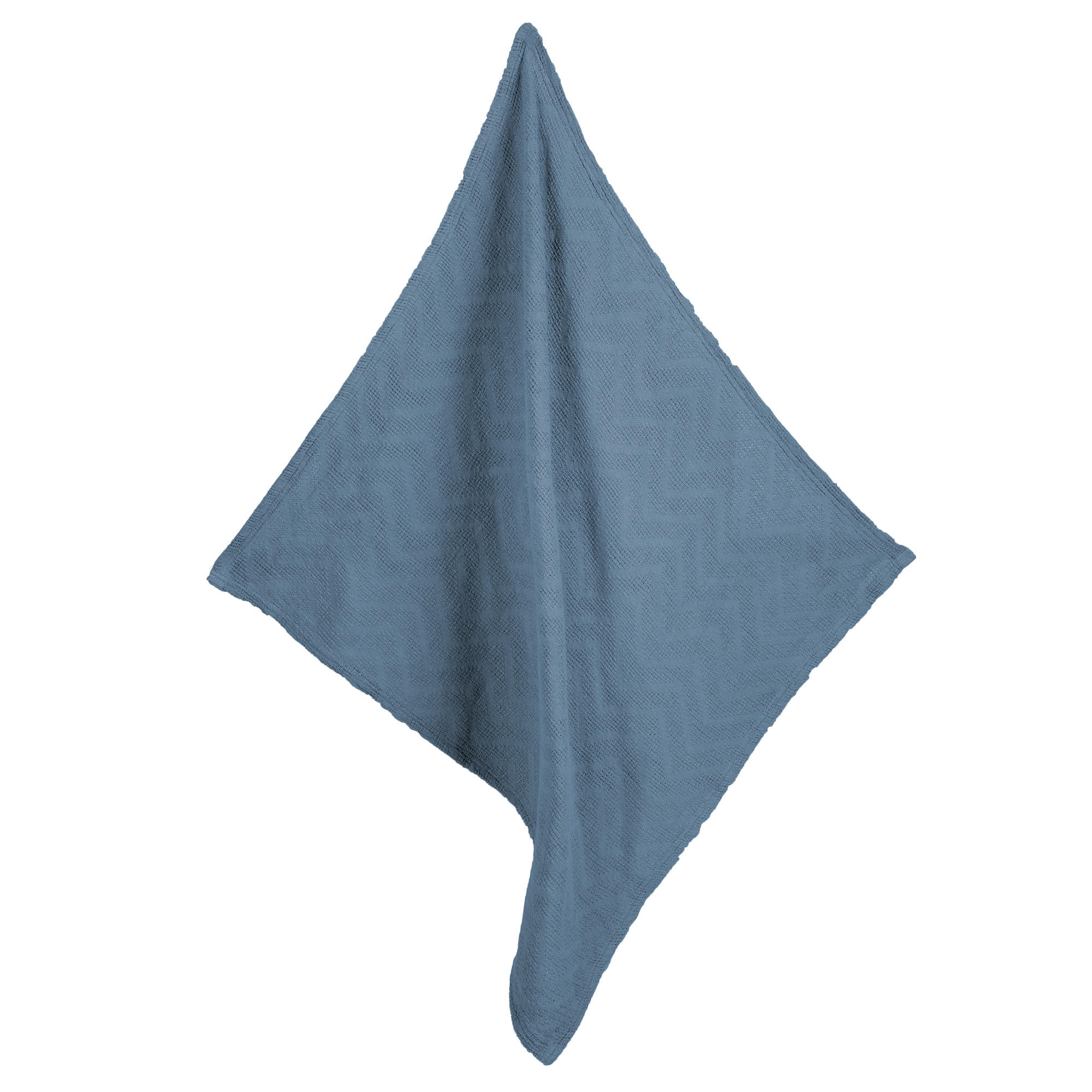 DECKE IN STRICKOPTIK 80 x 80 cm Seashells indigo - Blau, Textil (80/80cm) - Roba