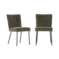 ESSZIMMERSTÜHLE STOFF 2er set 60/50,5/60 cm - Grün, Textil (60/50.5/53.5cm) - Calicosy