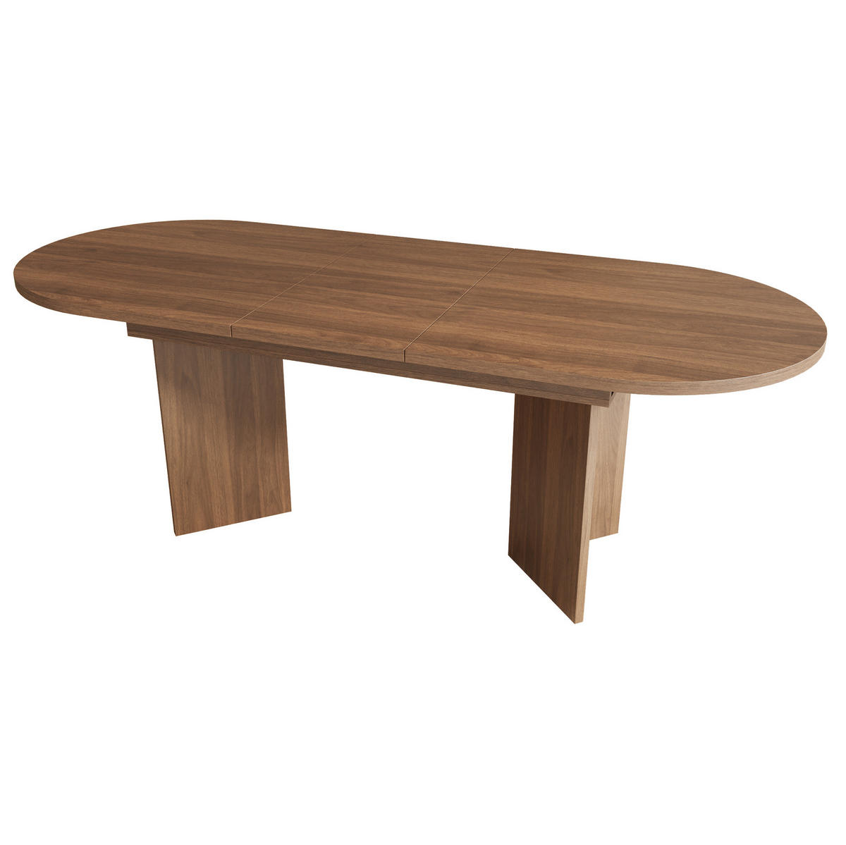 ESSTISCH 140/180/90 cm in Nussbaumoptik, ausziehbar mit abgerundeten Ecken - Walnussfarben, Holzwerkstoff (180/90/75cm) - Flora Grace