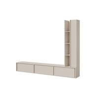 WOHNWAND VELORA 230/185/35 cm in Kaschmir - Kaschmir, Holzwerkstoff (230/185/35cm) - Deine Möbel 24