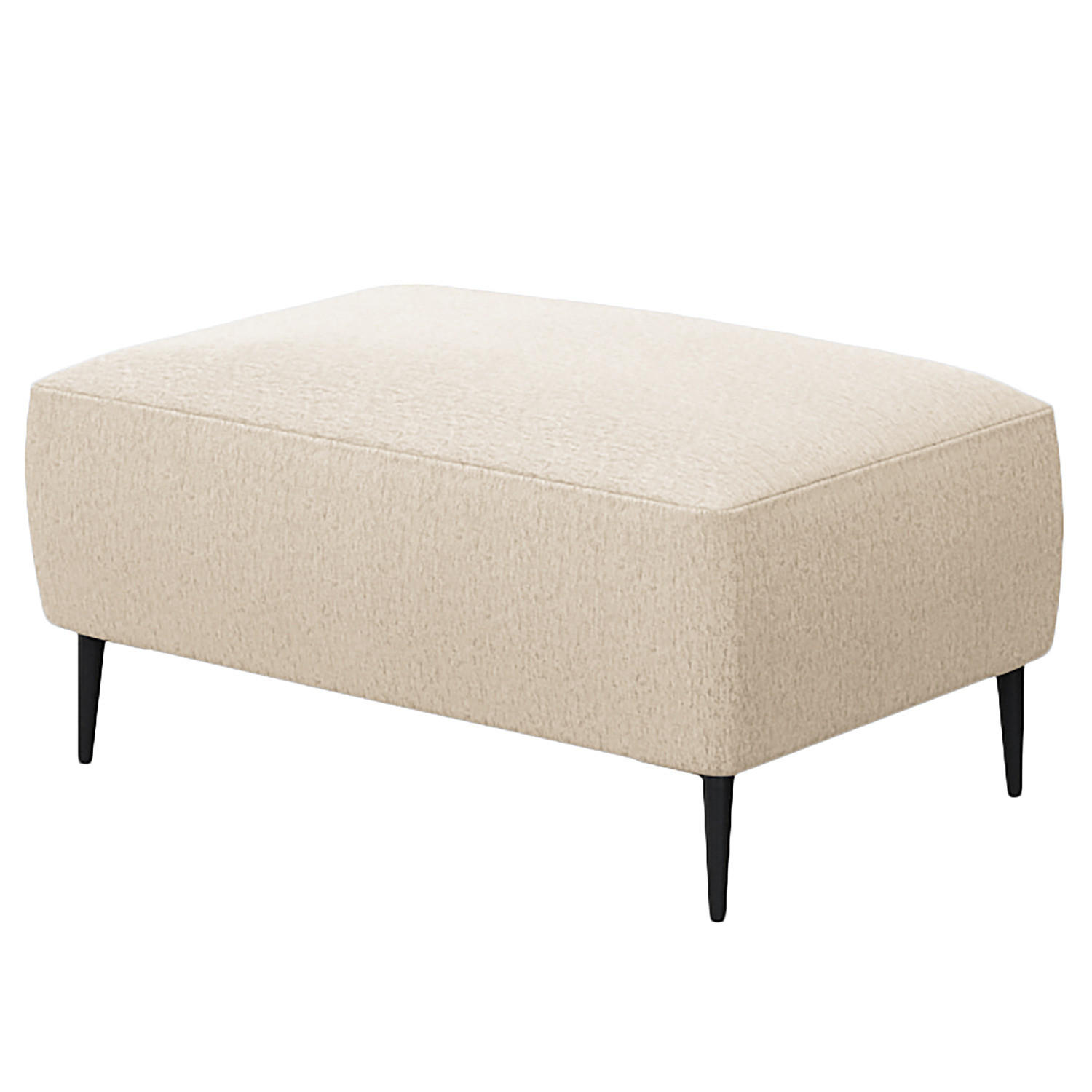 POLSTERHOCKER - Beige/Schwarz, Textil (90/45/60cm) - home24