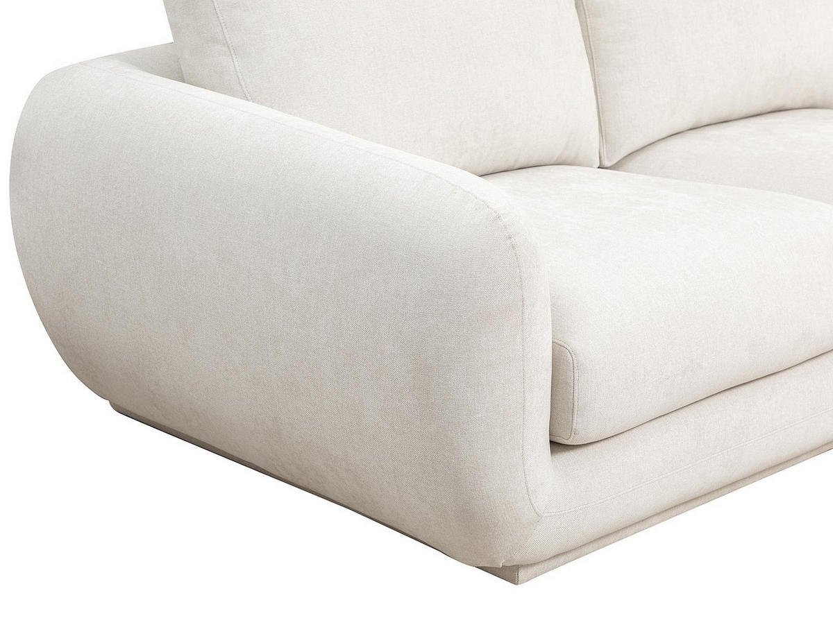 SOFA - 3 Personen - stoff - gebrochenes weiß Sidorio - Weiß, Textil (225/87/113.5cm) - Vente-Unique