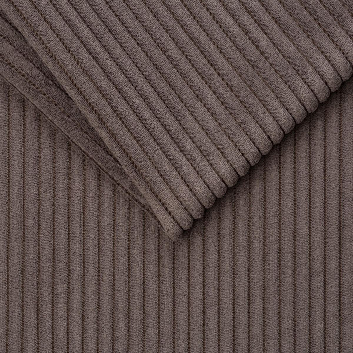 ECKSOFA mit elektronische Sitztiefenverstellung, USB-Anschluss und stilvollem Breitcord-Bezug - Dunkelbraun, Textil (243/200cm) - ed exciting design
