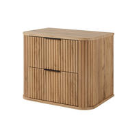 BADEZIMMERSCHRANK, Gold Craft Eiche, Schwarze Griffe, 41,5 x 60 x 51,7 cm - Eichefarben/Schwarz, Holzwerkstoff/Kunststoff (60/51.7/41.5cm) - 3XE LIVING