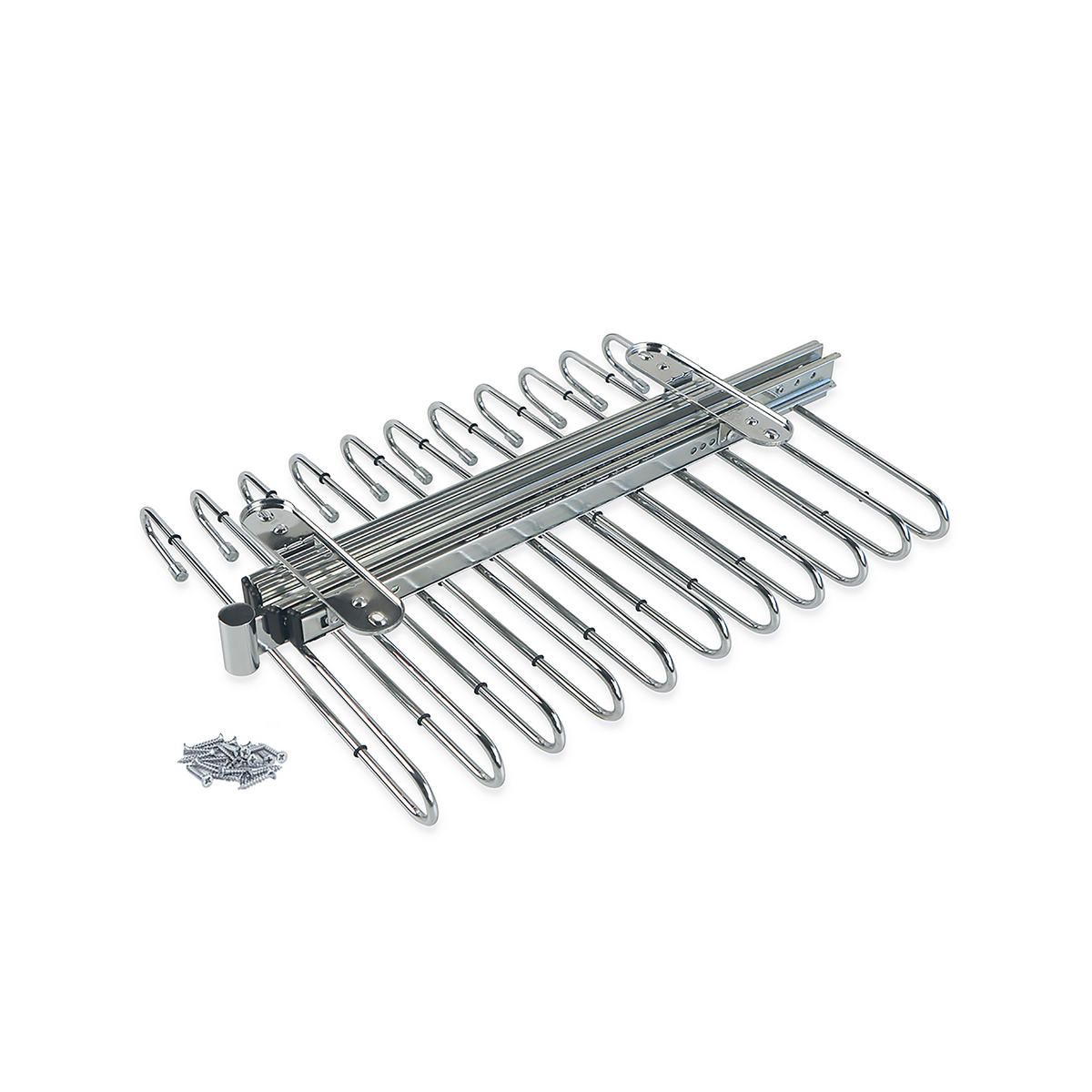 HOSENBÜGEL Ausziehbarer, Verchromt, Stahl - Chromfarben, Metall (11/34/48cm) - EMUCA