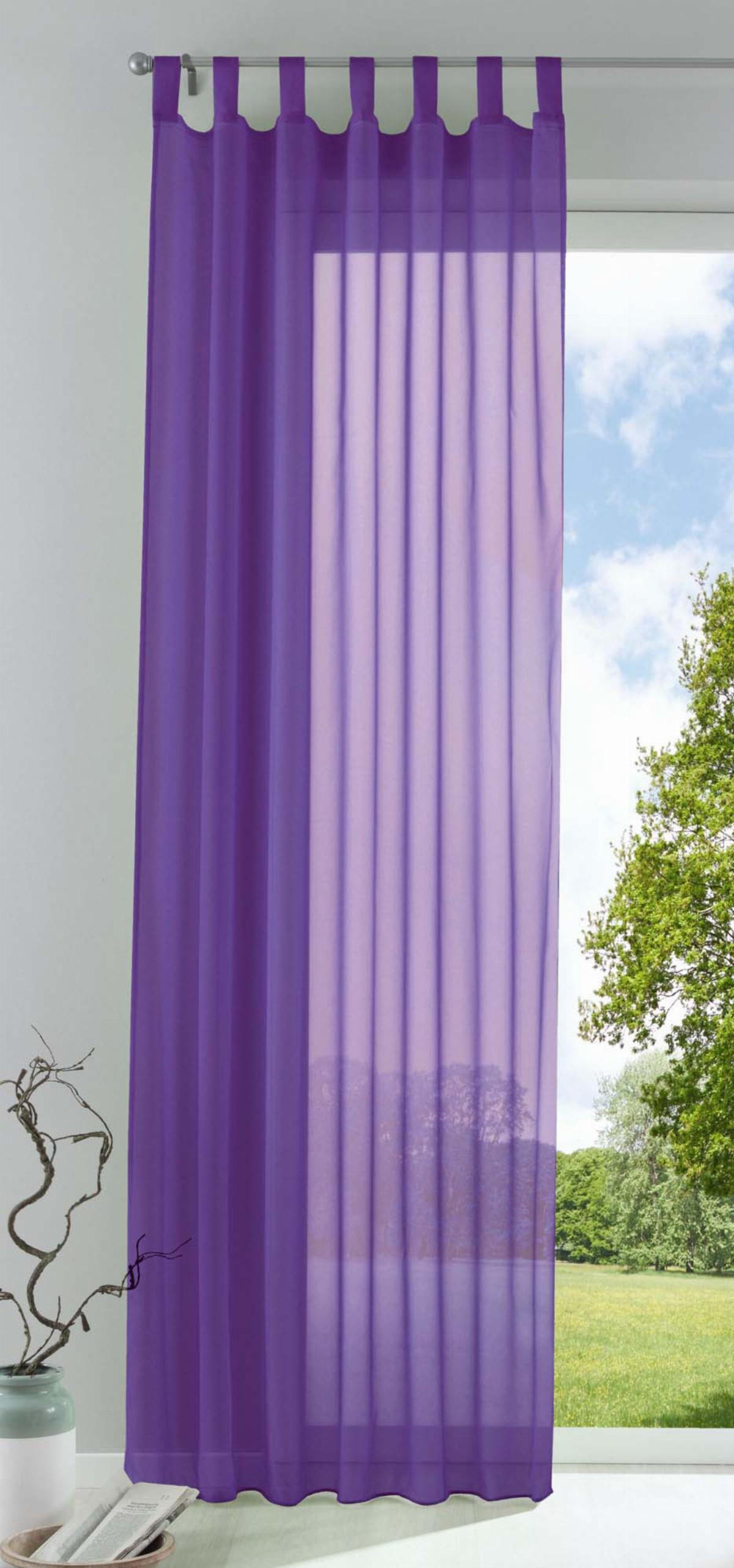 SCHLAUFENSCHAL PULA HxB 175x140 cm Lila - Lila, Textil (140/175cm) - Gardinenbox