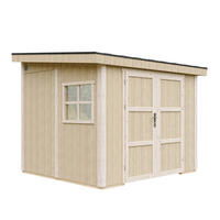 GARTENHAUS 5,9 m² - H231x248x294 cm - Ohne Boden und Seitenwand – M938B - Beige, Holz (236/231/250cm) - Timbela
