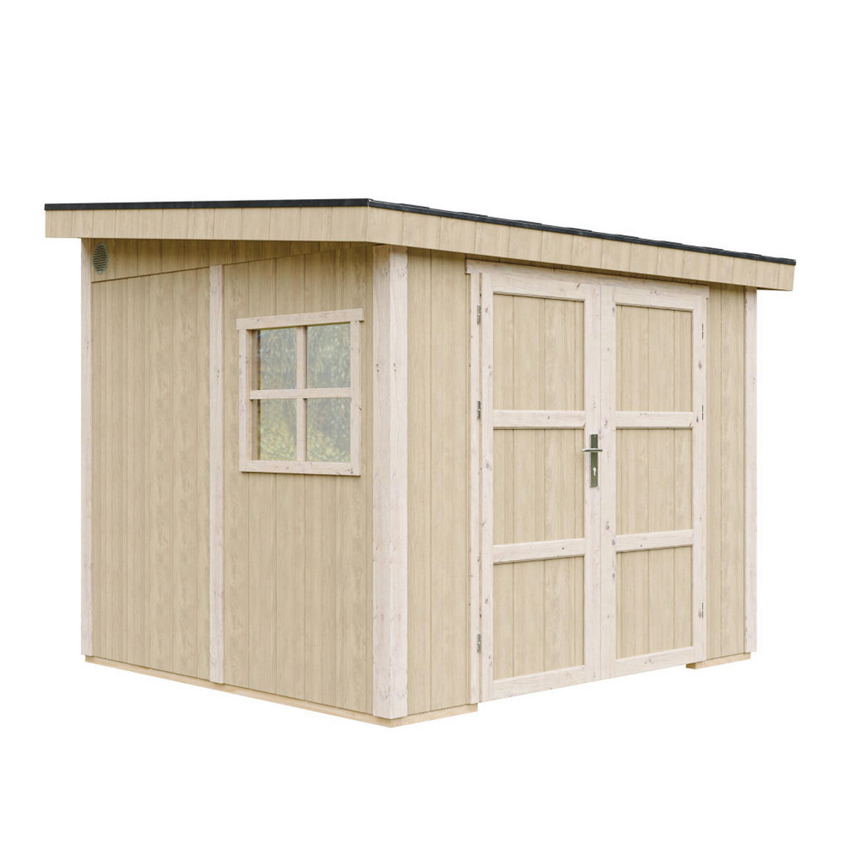GARTENHAUS 5,9 m² - H231x248x294 cm - Ohne Boden und Seitenwand – M938B - Beige, Holz (236/231/250cm) - Timbela