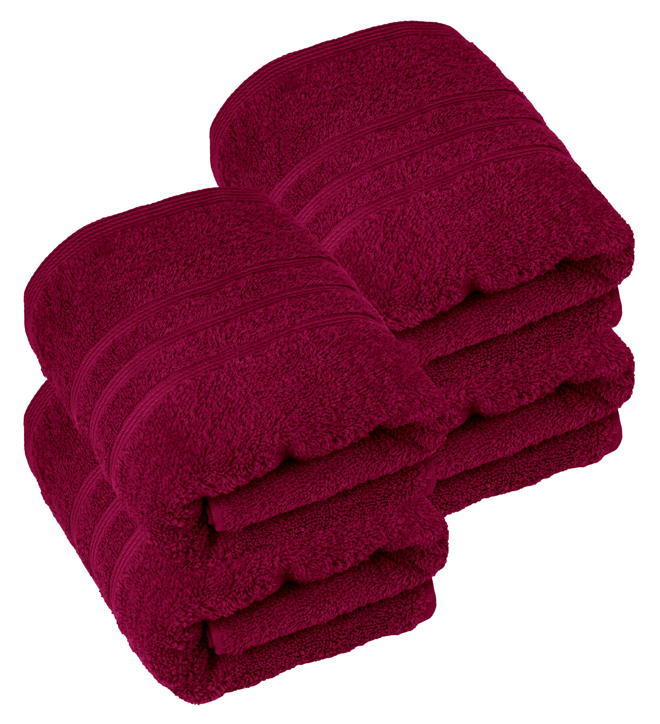 HANDTUCH 50x100 cm London Kirsch Rot 4er Set - Kirschrot, Textil (50/100cm) - Lashuma