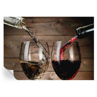 FOTOTAPETE 312x219 cm - Gläser Wein - Grau, Textil (312/219cm) - Wallfluent