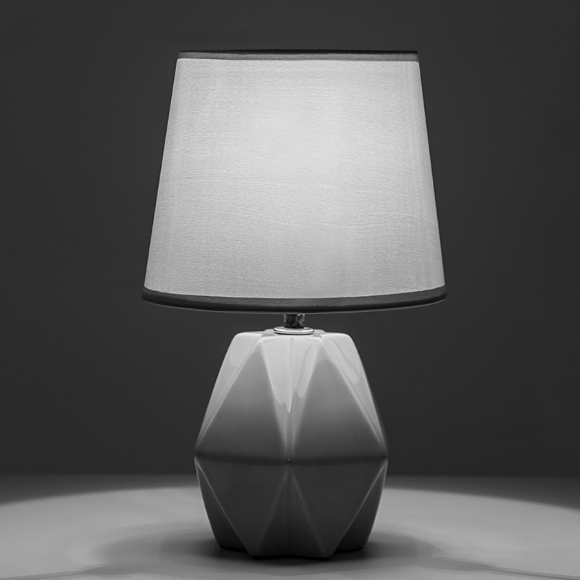 TISCHLAMPE FABO, Grau - Grau, Keramik/Textil (18/18/30cm) - KONSIMO®