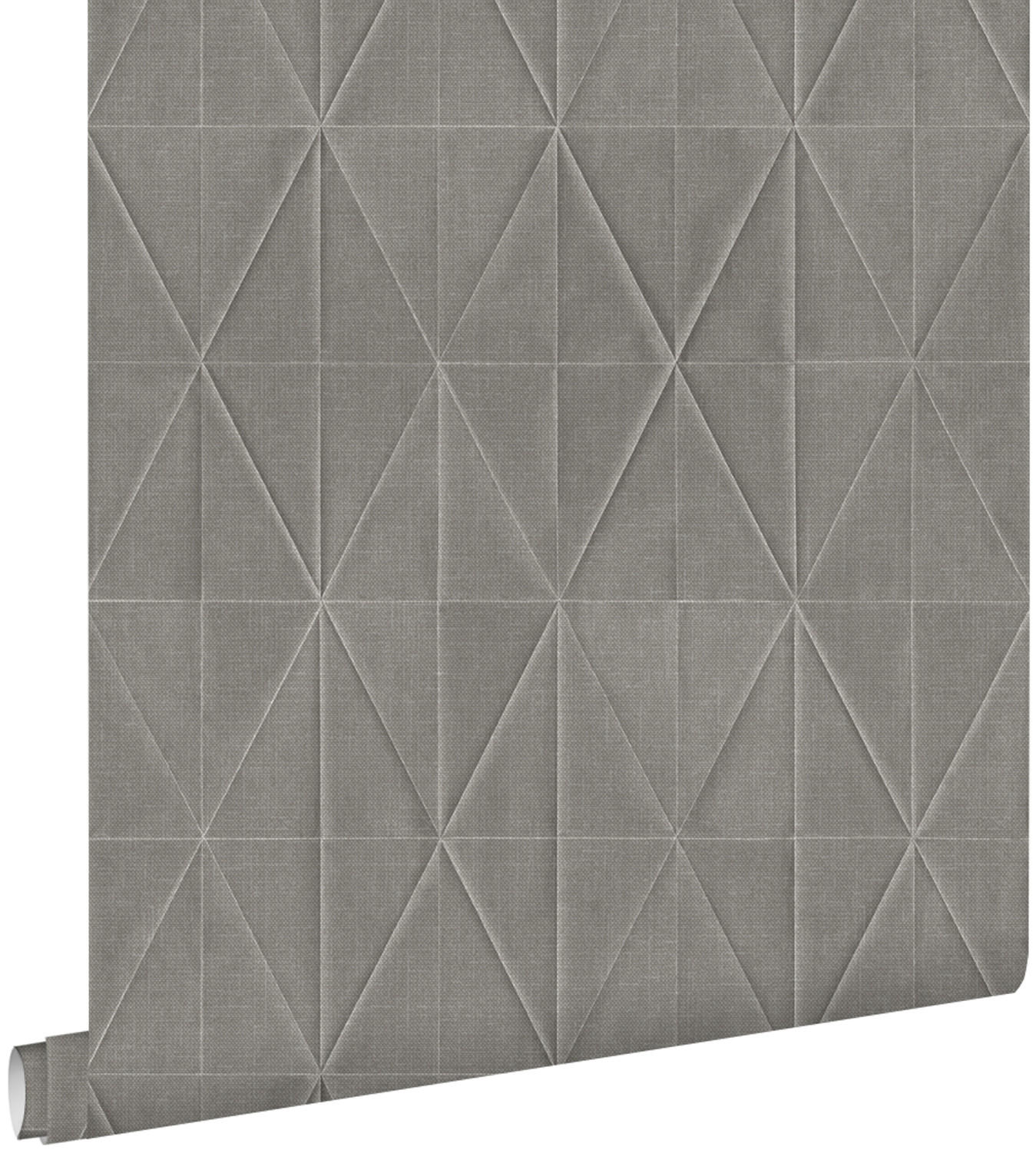 TAPETE Origami-Muster 53 cm x 10.05 m - Grau, Papier (53/1000cm) - ESTAhome