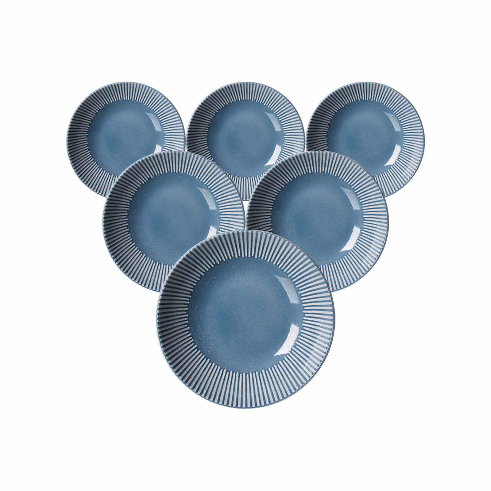 SUPPENTELLER Banda Blau ø 20 cm 6er Set - Blau, Keramik (20cm) - Ritzenhoff Breker
