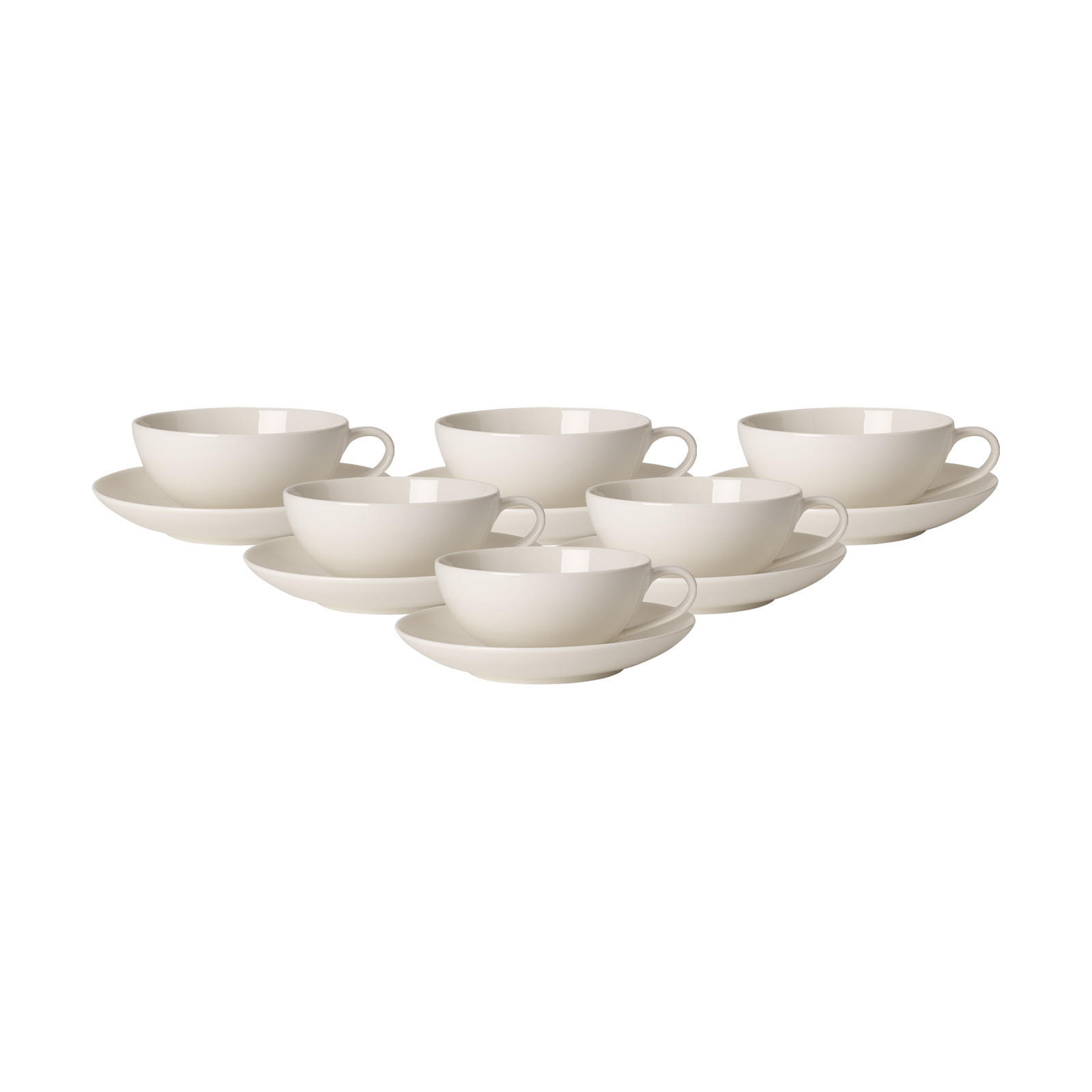 TEETASSEN MIT UNTERTASSEN For Me weiß 110 ml 6er Set - Weiß, Keramik (0.11L) - Villeroy & Boch