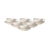 TEETASSEN MIT UNTERTASSEN For Me weiß 110 ml 6er Set - Weiß, Keramik (0.11L) - Villeroy & Boch