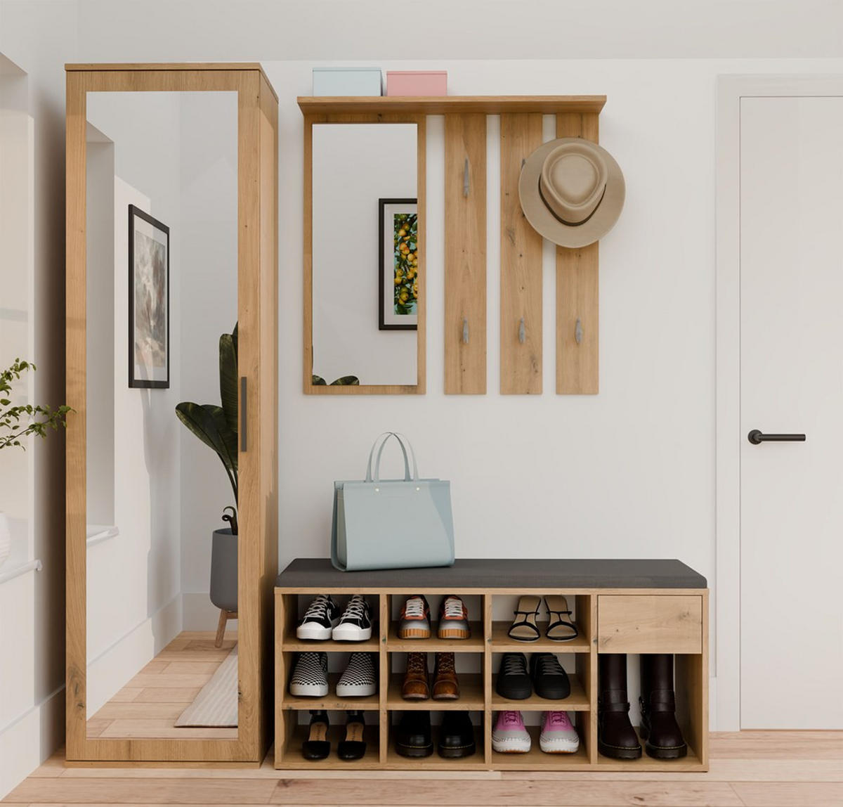 SCHUHSCHRANK Artisan 110/49/35 - Eiche Artisan, Holzwerkstoff (110/49/35cm) - RAUMHIRSCH FURNITURE