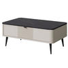 COUCHTISCH Marly Kaschmir / Graustein 100 / 60 / 42cm - Kaschmir/Beige, Holz/Holzwerkstoff (60/100/42cm) - Feldmann-Wohnen