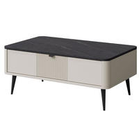COUCHTISCH Marly Kaschmir / Graustein 100 / 60 / 42cm - Kaschmir/Beige, Holz/Holzwerkstoff (60/100/42cm) - Feldmann-Wohnen
