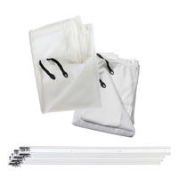 SEITENWAND für Pergola 4x3m 234x340cm 4er-Set + Moskitonetz Weiß - Weiß, Textil (340/234/1cm) - BERLINLODGE