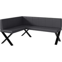 ECKBANK PETER_X - Grau, Leder (128/168cm) - Meblini