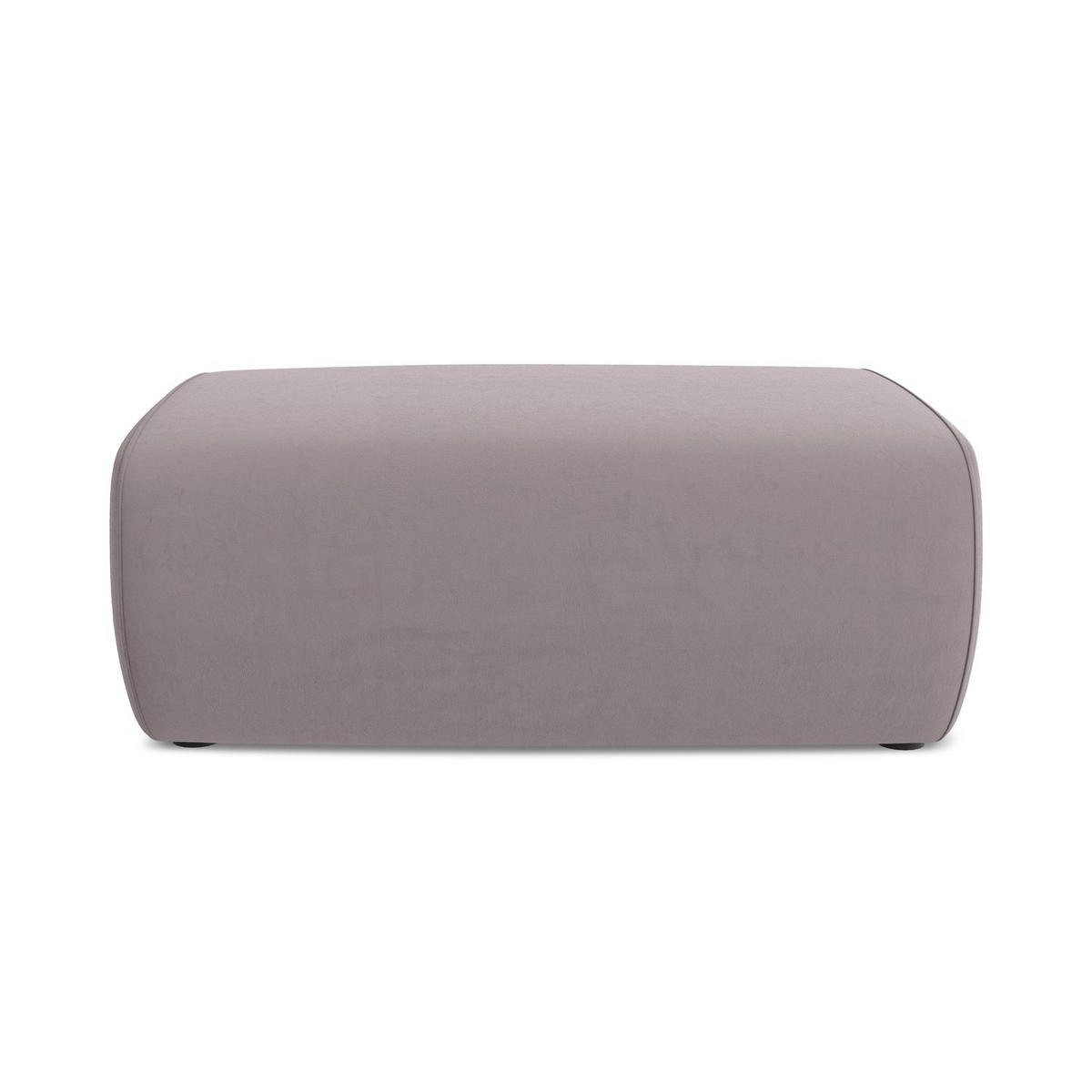 POUF Samt Stoff Violett - Lila/Flieder, Kunststoff/Textil (102/40/62cm) - LaMiaSofa