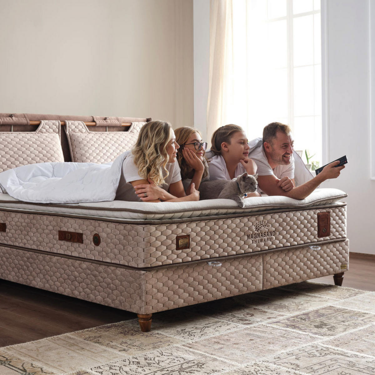 BOXBETT 180x200 Magnasand Therapy - Braun, Holz (180/200cm) - Bambi