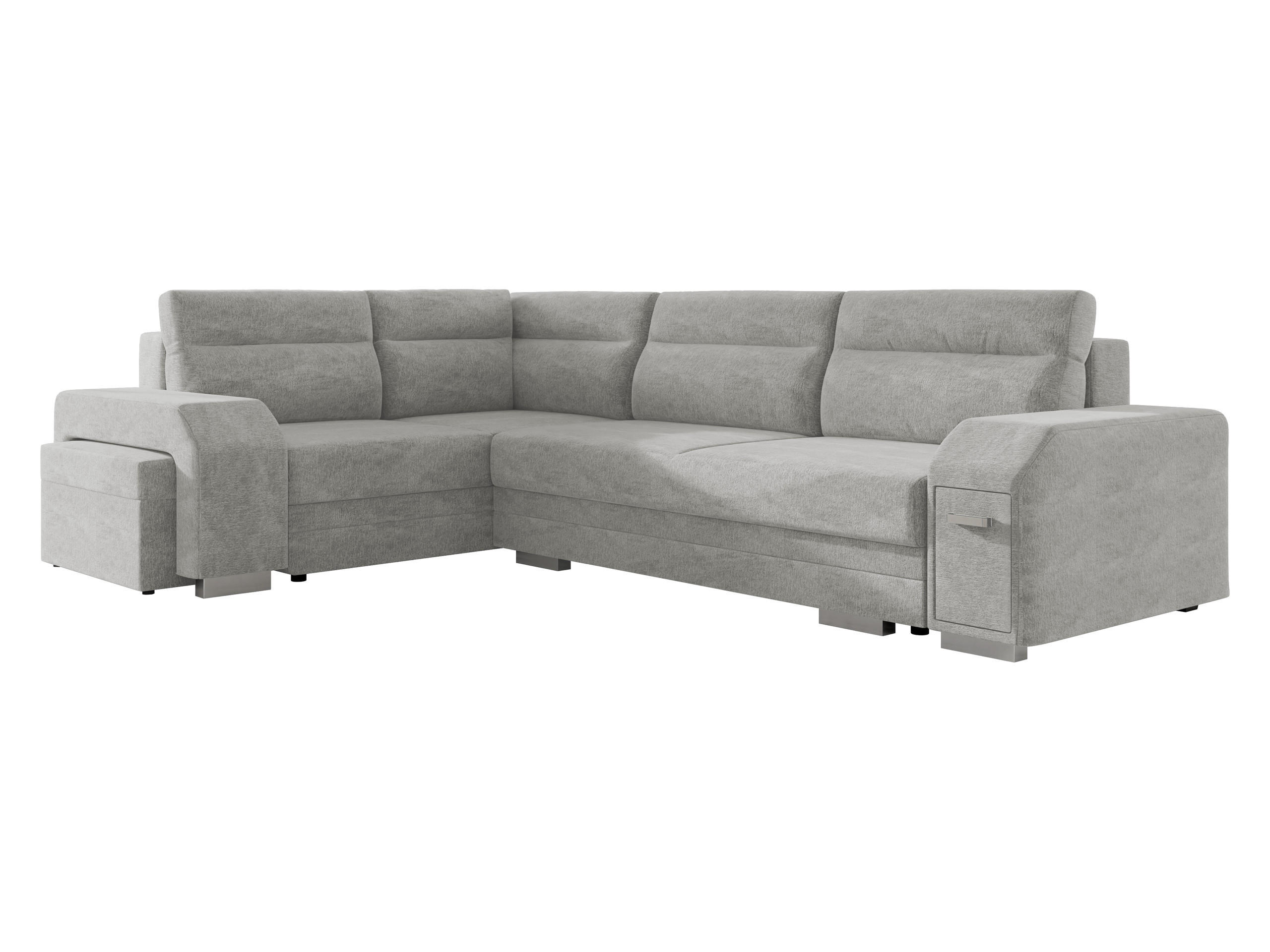 ECKSOFA Alvares, Seite: Links - Hellgrau, Holz/Kunststoff (305/205cm) - MIRJAN24