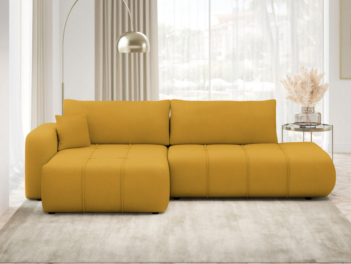 COLTAR Furyn O, Stanga - galben/negru, material plastic/material textil (262/145cm) - MIRJAN24