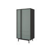 DREHTÜRENSCHRANK Alsy 2D2S AL01 - Anthrazit/Grün, Holzwerkstoff/Kunststoff (93/195/60cm) - MIRJAN24
