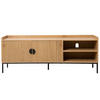 TV-SCHRANK, Beigefarbe - Beige, Holz (40/56/150cm) - Oviala