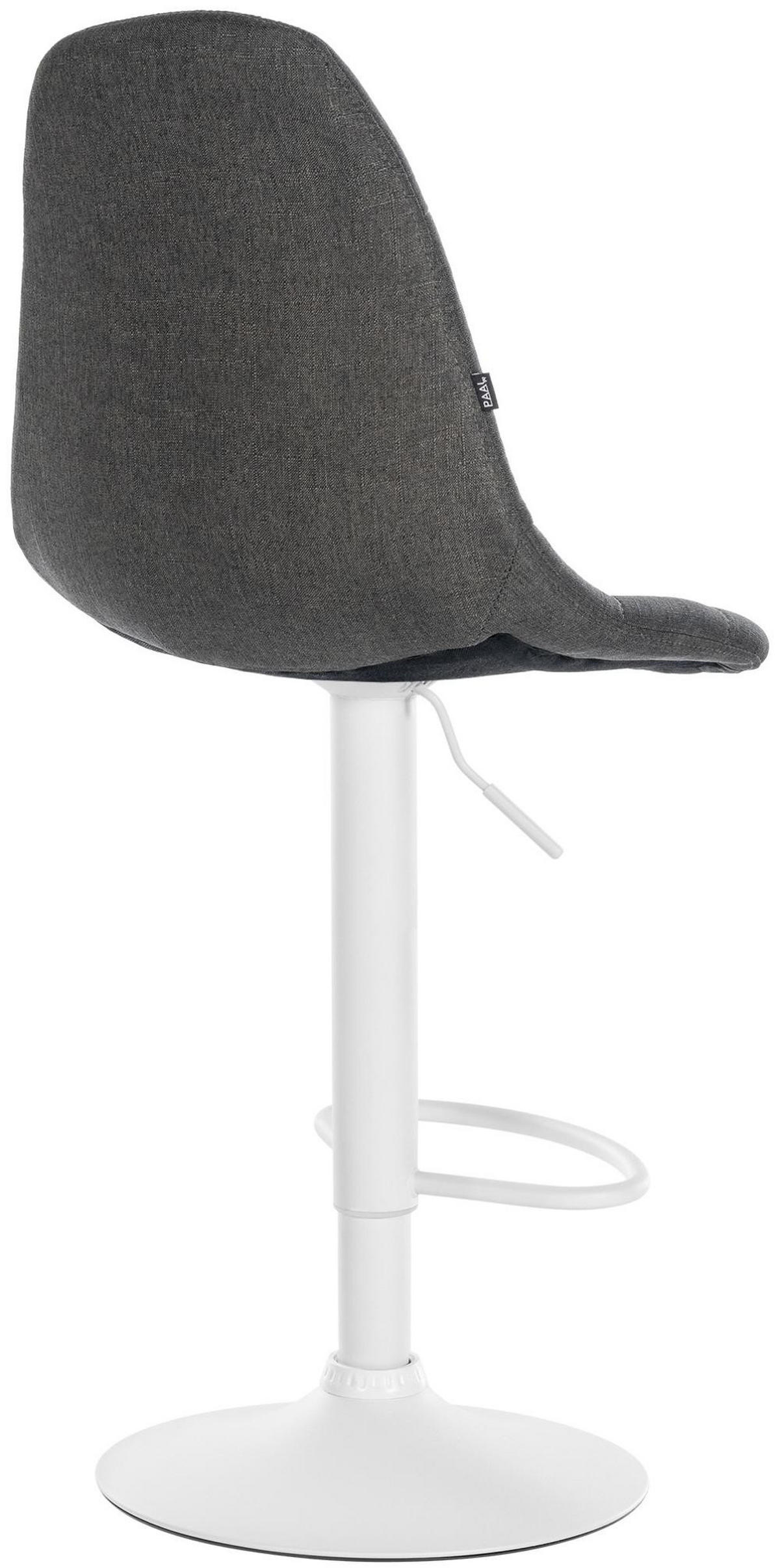 BARHOCKER Metall dunkelgrau - Dunkelgrau, Textil/Metall (47/99/56cm) - CLP