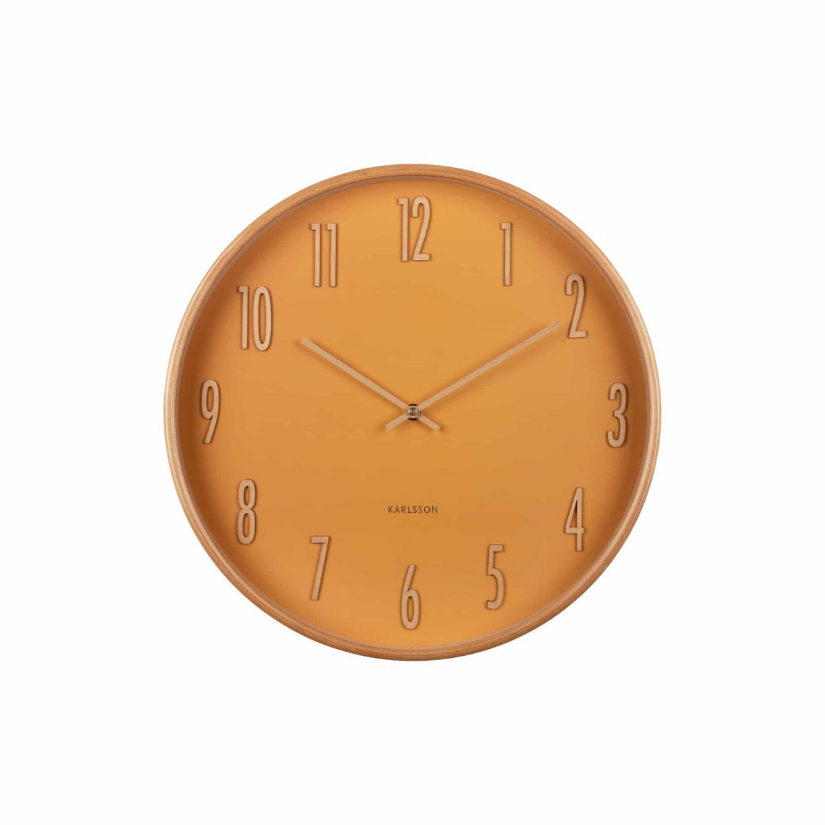 WANDUHR Gracil Gelb 40/5/40 cm - Gelb, Holzwerkstoff (5/40/40cm) - Karlsson