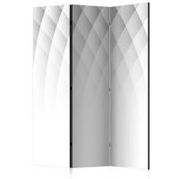 PARAVENT Akustik 3-tlg 135x172 cm Lichtstruktur Abstraktion - Weiß, Holz/Textil (135/172/3cm) - Muralo