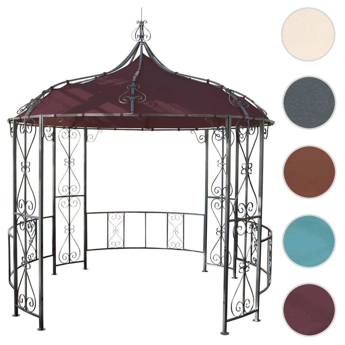 PERGOLA CABRERA Rot, Braun - Rot/Braun, Metall (296/330/293cm) - MCW