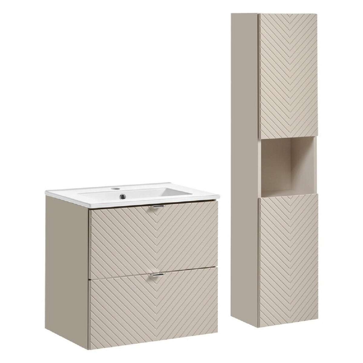 Milaros Markt Badmöbel-Set Kaschmir 60x57x40 cm