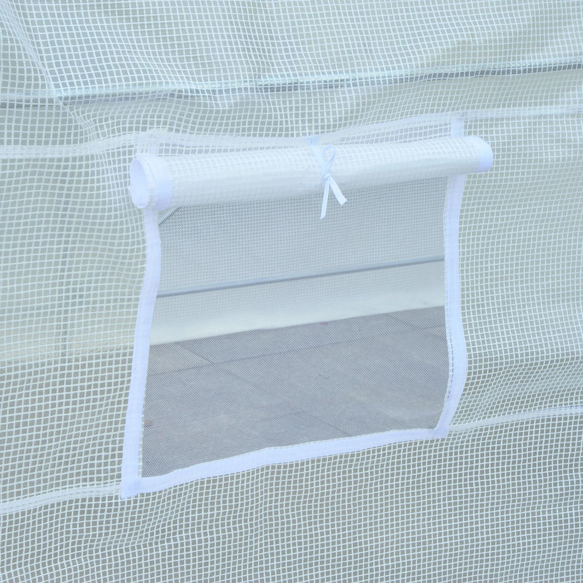 FOLIENGEWÄCHSHAUS, Weiß, PE, Metallrohr - Weiß, Kunststoff (200/200/245cm) - Outsunny