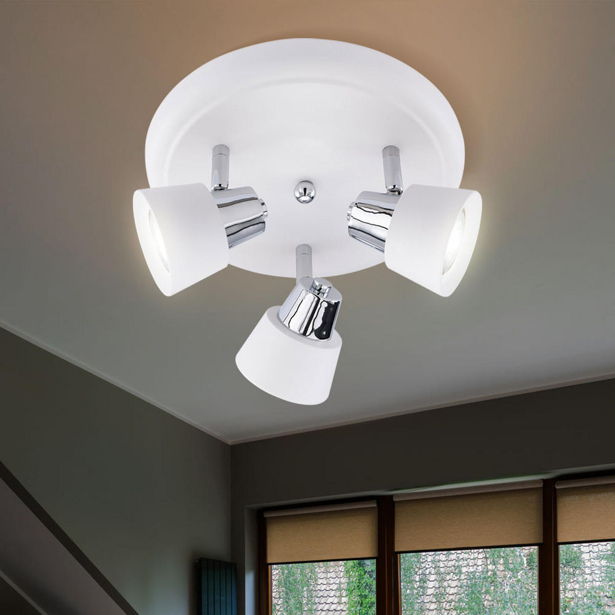LED DECKENLEUCHTE Metall Weiß - Weiß, Metall (25/15/25cm) - Wofi