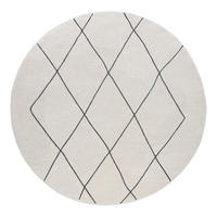 KURZFLORTEPPICH 120/120 cm Haral 786 - Weiß, Textil (120/120cm) - Paco Home