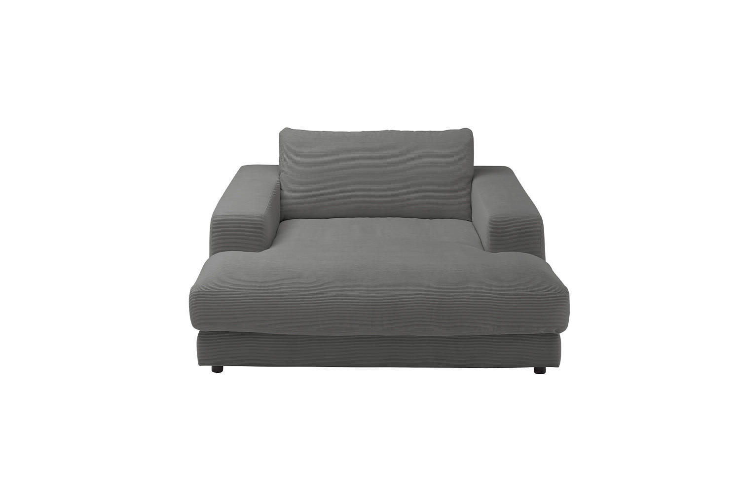 LONGSEAT MADELINE Anthrazit Cord - Anthrazit/Schwarz, Kunststoff/Textil (150/86/170cm) - KAWOLA