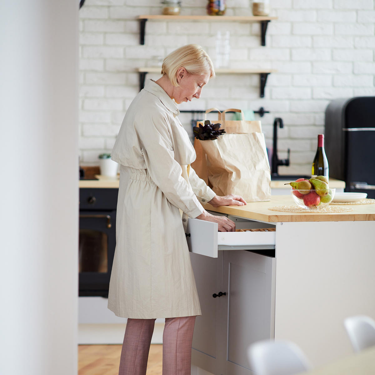 BESTECKKASTEN - Hellbraun, Holz (37/7/23cm) - Relaxdays