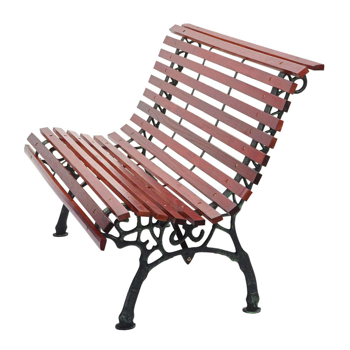 GARTENBANK 2-SITZER Schwarz, Teak Dekor - Schwarz/Teakfarben, Holz (122/80/70cm) - MCW