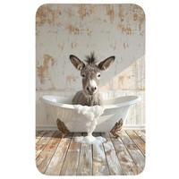 WC PŘEDLOŽKA Osel - Zvířata - Vana - Pěna 50x80 cm - krémová, textil/plast (50/1cm) - OnlyWow