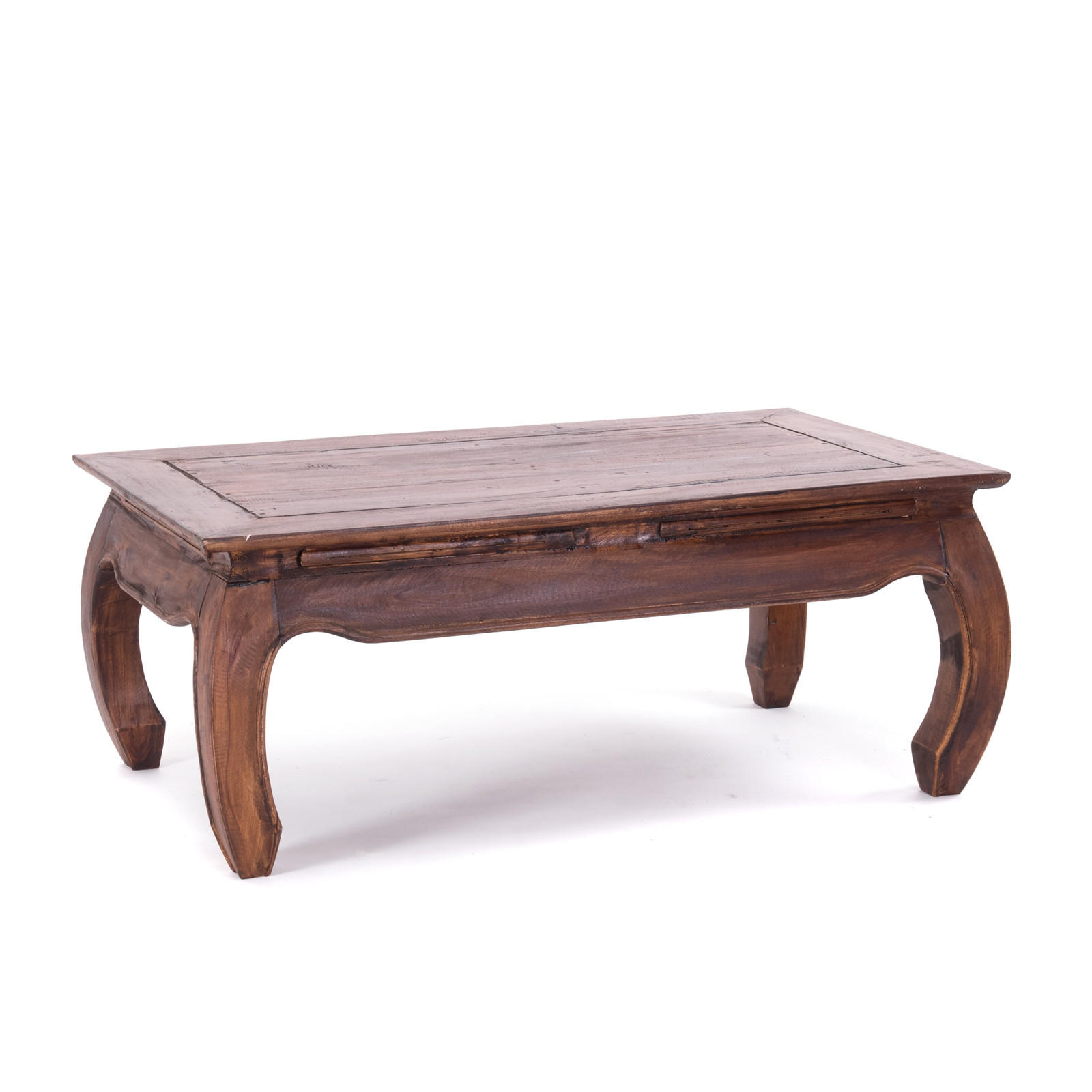 OPIUMTISCH EAST 100 Mahagoni Recyclingholz massiv 02 hellbraun - Hellbraun, Holz (60/100/41cm) - DESIGN DELIGHTS