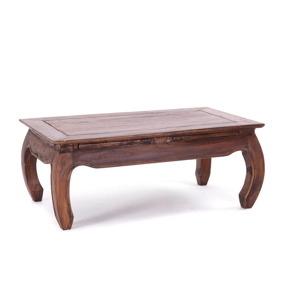 OPIUMTISCH EAST 100 Mahagoni Recyclingholz massiv 02 hellbraun - Hellbraun, Holz (60/100/41cm) - DESIGN DELIGHTS