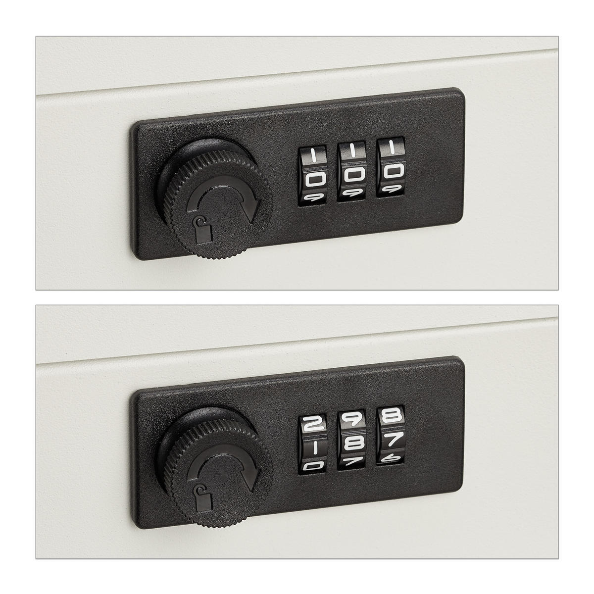 POKLADŇA - biela, kov/plast (20/8.5/17cm) - Relaxdays