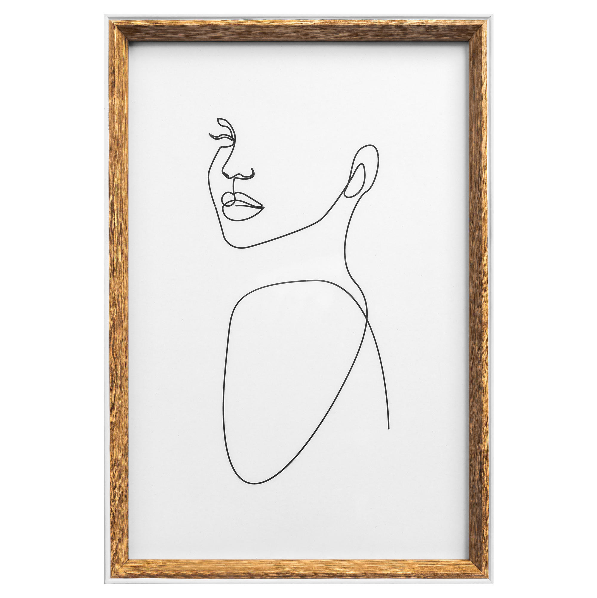 BILDERRAHMEN Silhouette Holzrahmen, 18x24 cm, Natur - Naturfarben, Holzwerkstoff (20/26/2cm) - walther design