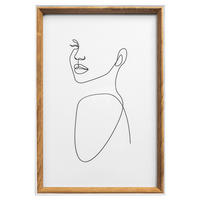 BILDERRAHMEN Silhouette Holzrahmen, 18x24 cm, Natur - Naturfarben, Holzwerkstoff (20/26/2cm) - walther design