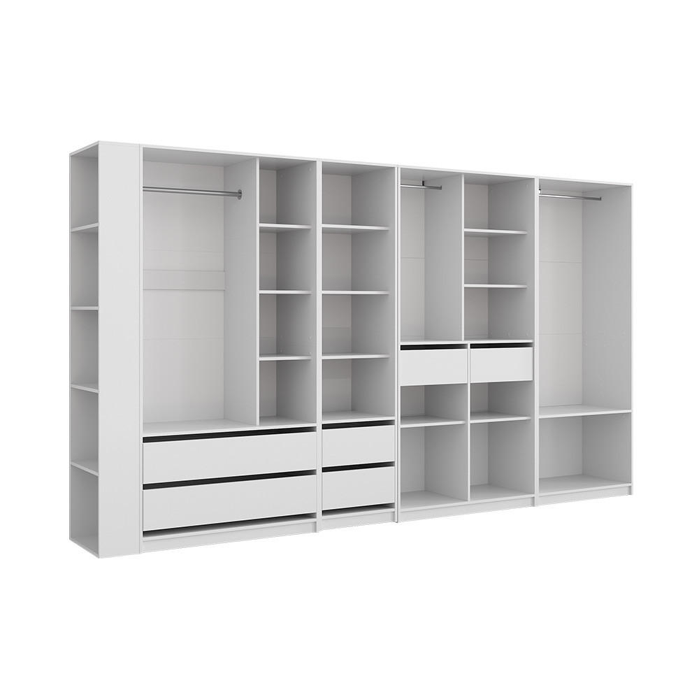 Vicco ŠATNÍ SKŘÍŇ Elmo Bílá 50 x 200 cm Sada 5 kusů